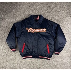 Rocawear Vintage Y2K Bomber Jacket Big Logo Hip Hop Streetwear Navy 2XL